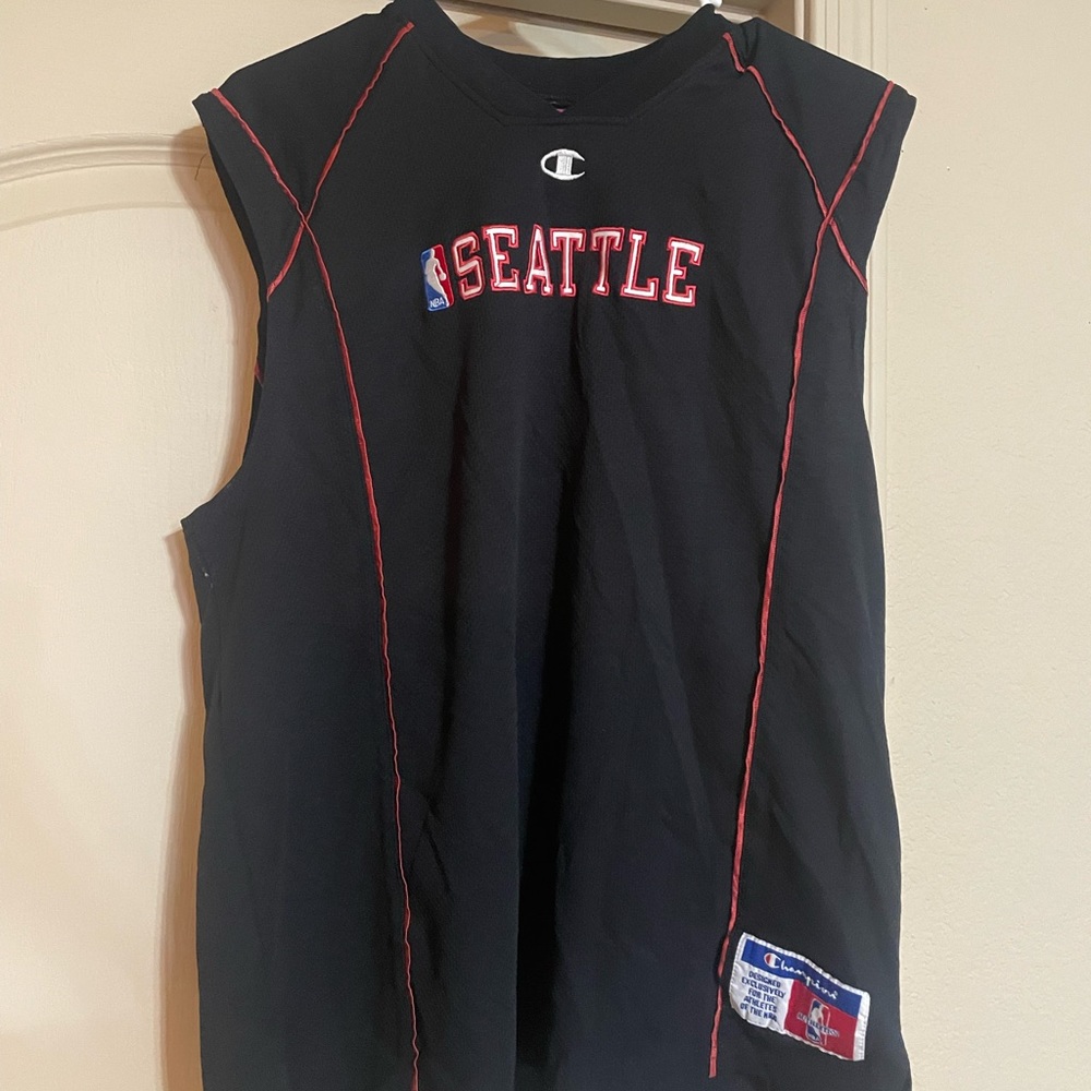 Vintage Seattle SuperSonics warm-up NBA Jersey stitched champion youth L Large